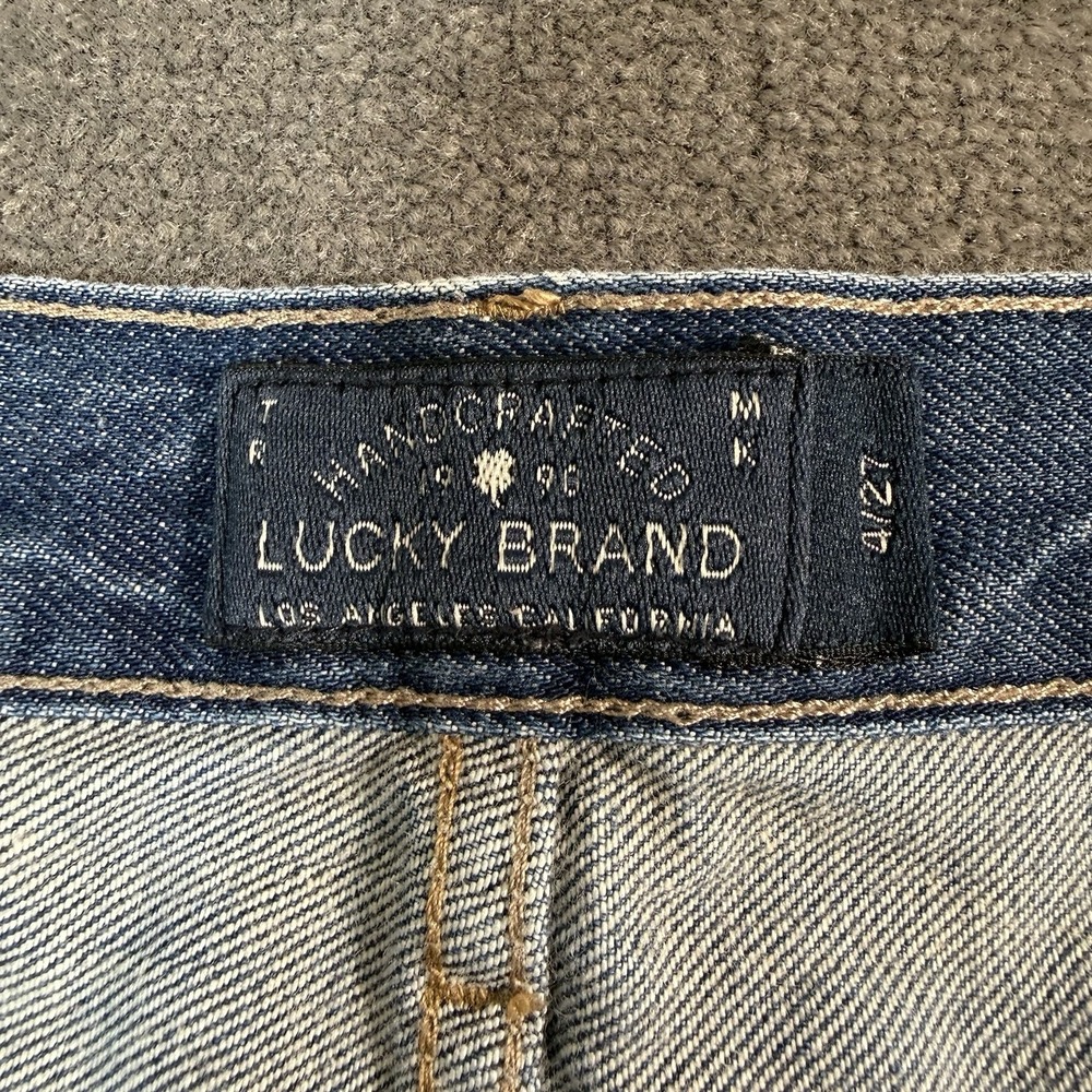 Lucky Brand Sienna Slim Boyfriend Jeans Women's 4/27 Med Wash Denim Distressed - Picture 7 of 16